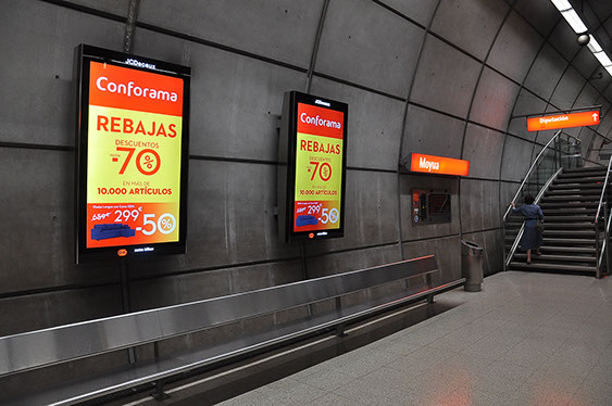 Pantallas Digitales Metro Bilbao